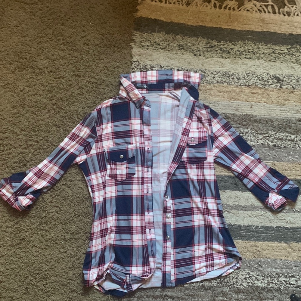Plaid button up shirt